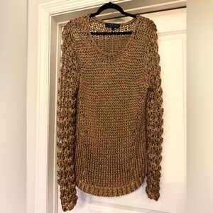 rag & bone Gold/Bronze Faruh Metallic Knit Sweater NWOT